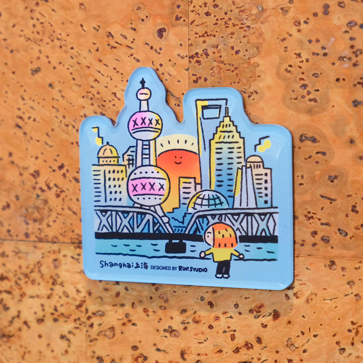 City Fridge Magnet - Shanghai