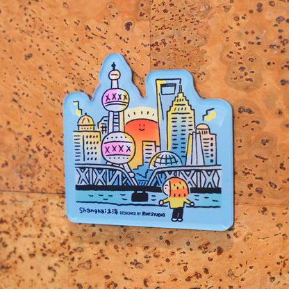 City Fridge Magnet - Shanghai