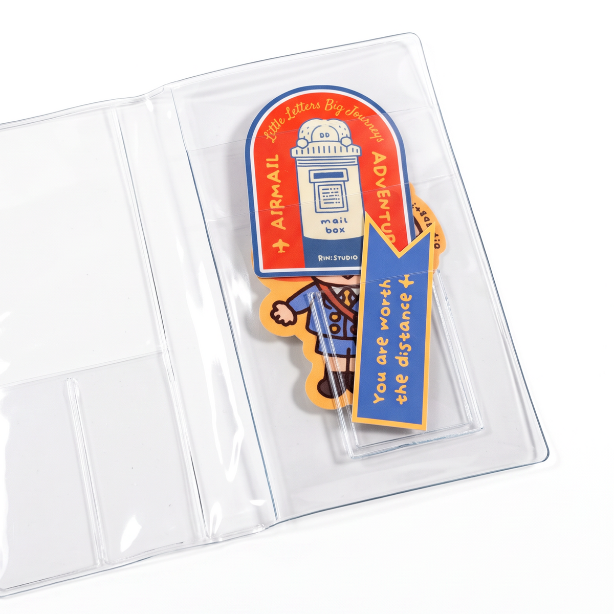 M5 Clear PVC Ring Binder – Tri-Fold Mini Planner with Pockets | RiN Studio