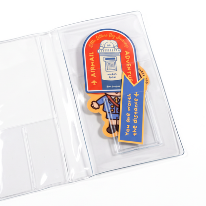 M5 Clear PVC Ring Binder – Tri-Fold Mini Planner with Pockets | RiN Studio