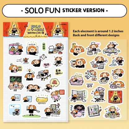 Having fun Stickers | Solo fun | Party fun | Go fun | Vol 15