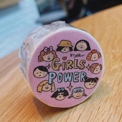Kawaii Washi Tape, Bullet Journaling Washi Tape, BuJo Tape, Girl Power Gift, Girl Washi Tape, Kawaii Craft Tape, Fashion Scrapbook Tape