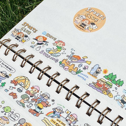 Sports Club Washi Tape: Kawaii Exercise Journaling Tape