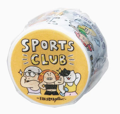 Sports Club Washi Tape: Kawaii Exercise Journaling Tape