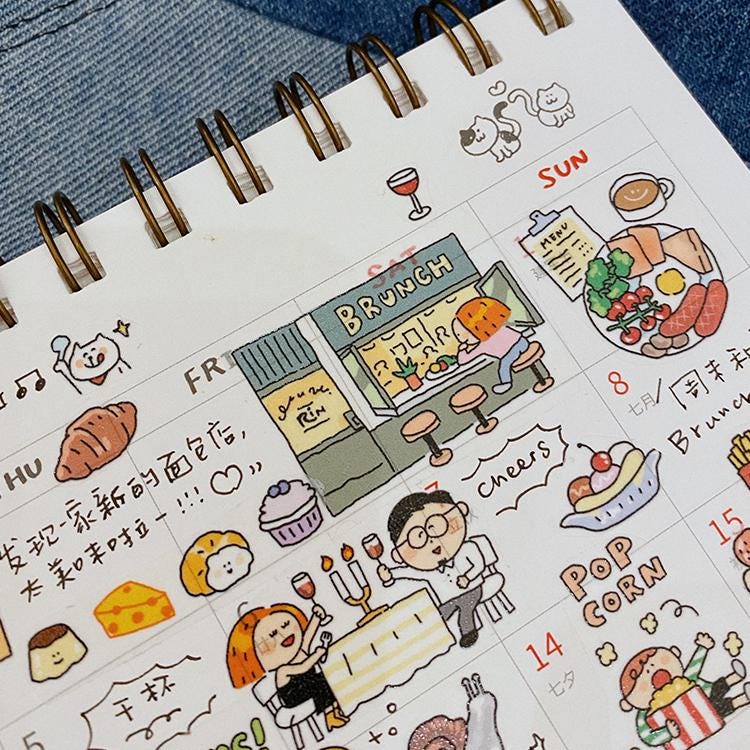 Bon Appetit Western Food Washi Tape - RiN Studio Vol. 11