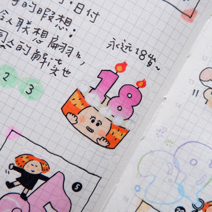 Day Dream Washi Tape: RiN Studio Kawaii Journaling Tape