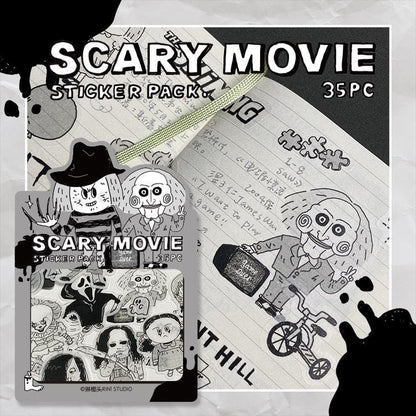 Halloween | Sticker Pack | Scary Movie | Horror | Journaling | Stationery  | RiN studio product | Crafting Tape