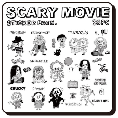 Halloween | Sticker Pack | Scary Movie | Horror | Journaling | Stationery  | RiN studio product | Crafting Tape