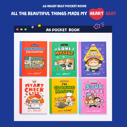 A6 Pocket Notebook: Kawaii Hardcover Journal by RiN Studio