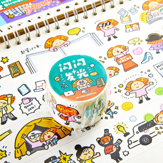 Shining Moments Washi Tape, Kawaii Journaling, Planner Decoration (30mm x 5m)