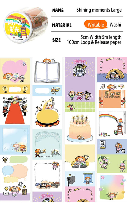 RiN Studio Washi Tape: Shinning Moments, Kawaii Stationery