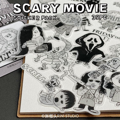 Halloween | Sticker Pack | Scary Movie | Horror | Journaling | Stationery  | RiN studio product | Crafting Tape