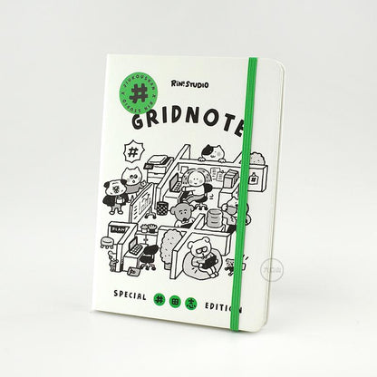 B6 Hardcover Semiannual Journal: RiN Studio Gridnote