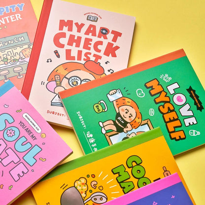 A6 Pocket Notebook: Kawaii Hardcover Journal by RiN Studio