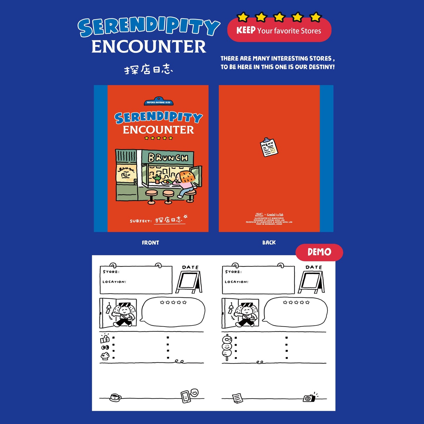 A6 Pocket Notebook: Kawaii Hardcover Journal by RiN Studio