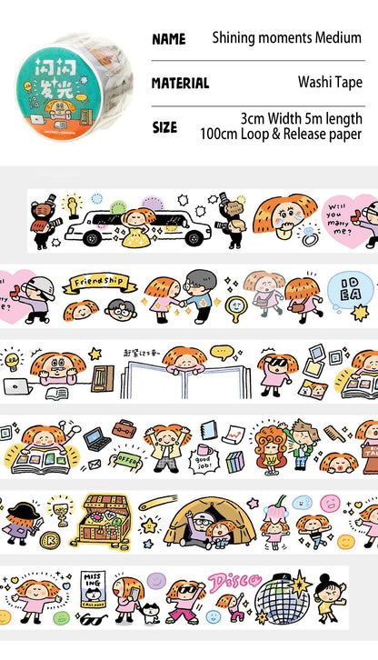 RiN Studio Washi Tape: Shinning Moments, Kawaii Stationery