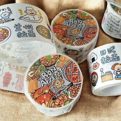 Asian Food Washi Tape: Bon Appetit Eastern Cuisine, RiN Studio Vol. 8