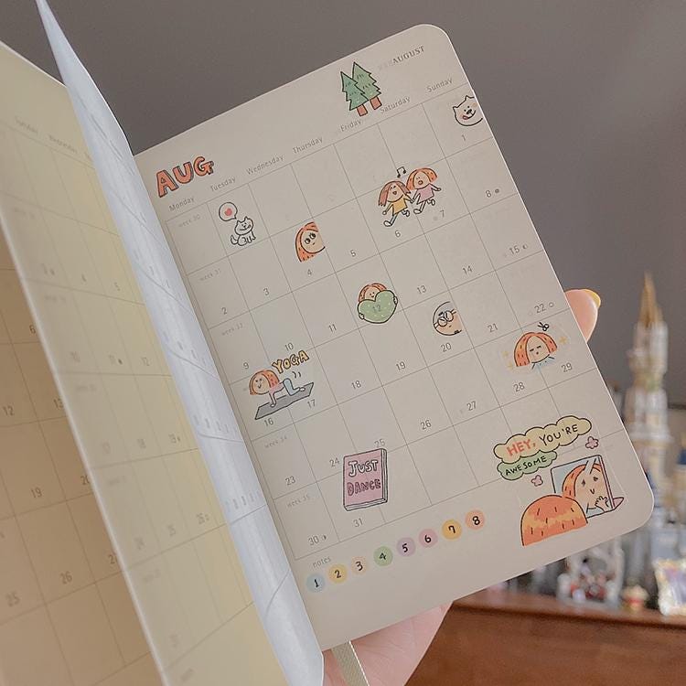 Kawaii Washi Tape Stickers: Sketch Diary, Calendar Stickers