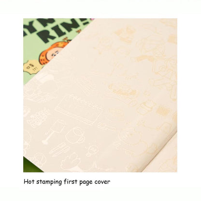 A6 Hardcover Notebook: RiN Studio Original, Panda Design, 112 Pages