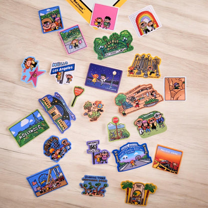 Stickers | Los Angeles | Luggage stickers | Pack | Journaling | City | Kawaii Stationery | Cute | RiN studio original