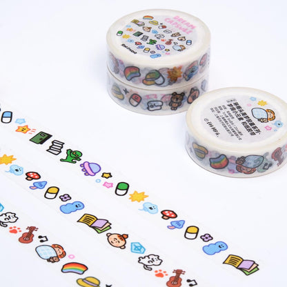 Kawaii Washi Tape: Dream Mini Emoji Scrapbook Tape