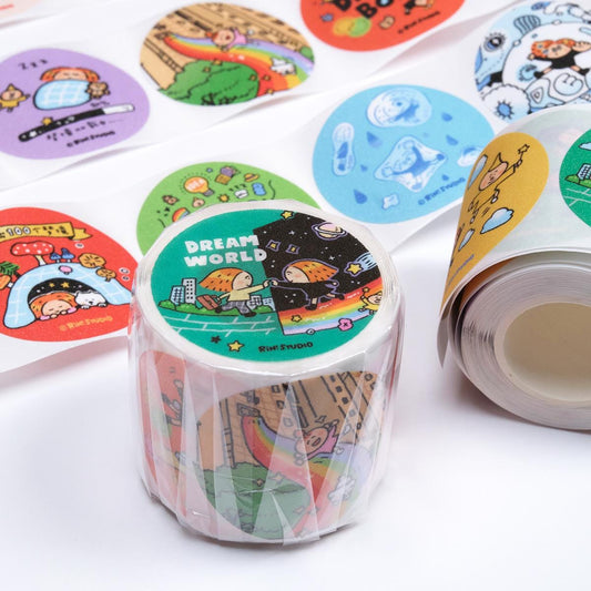 Dream Round Seal Tape: Kawaii Scrapbook Sticker Tape