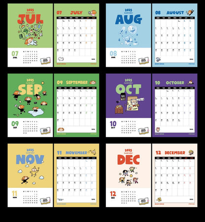 2025 Desk Calendar, 2025 Table Calendar, Monthly Calendar, Kawaii Calendar, Calendar with stand, Cute Calendar, Christmas Gift, Xmas Gift