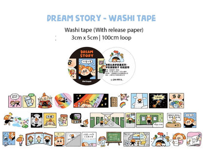 Dream Story Washi Tape: Kawaii Manga Scrapbook Tape