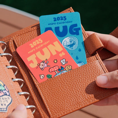 2025 Mini Calendar, 2025 Card Calendar, Monthly Calendar, Kawaii Calendar, Mini Calendar, Cute Calendar, Christmas Gift, Xmas Gift