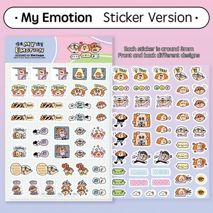 Emotion Washi Tape Stickers: Kawaii Journal Diary Planner Stickers