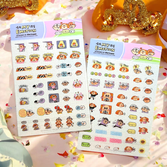 Emotion Washi Tape Stickers: Kawaii Journal Diary Planner Stickers