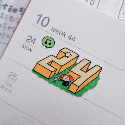 Dream Stickers, Bullet Journal Date Stickers, BuJo Stickers, Day Planner Stickers, Cute Journal Stickers, Date Stickers, Number Stickers