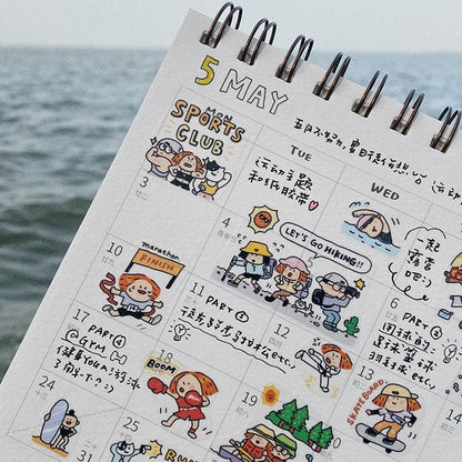 Sports Club Washi Stickers: Kawaii Planner Stickers