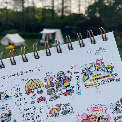 Sports Club Washi Stickers: Kawaii Planner Stickers