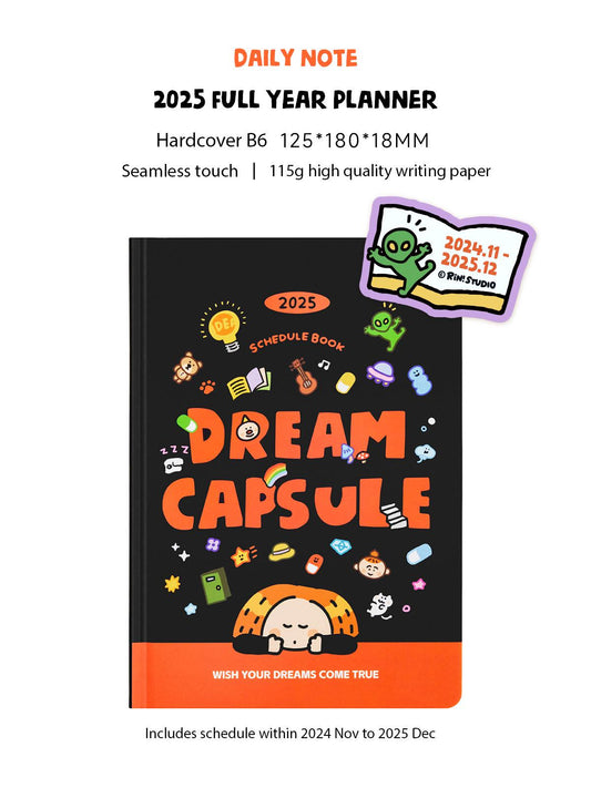 2025 Planner, Calendar Notebook, Schedule Book, Kawaii Journal, Aesthetic Notebook, Cute Journal, B6 Notebook, Stationary, Schedule Journal