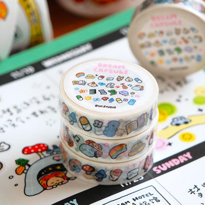 Kawaii Washi Tape: Dream Mini Emoji Scrapbook Tape