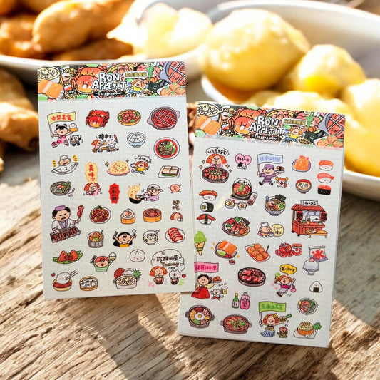 Asian Food Washi Stickers: Kawaii Planner Stickers