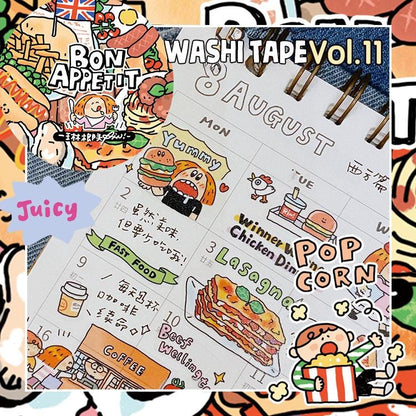 Food Stickers, Cute Stickers, Planner Stickers, Kawaii Journal Stickers, Western Food Sticker, Bullet Journal Stickers, Sticker Gift