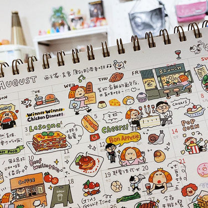 Food Stickers, Cute Stickers, Planner Stickers, Kawaii Journal Stickers, Western Food Sticker, Bullet Journal Stickers, Sticker Gift