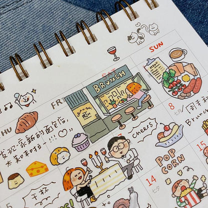 Food Stickers, Cute Stickers, Planner Stickers, Kawaii Journal Stickers, Western Food Sticker, Bullet Journal Stickers, Sticker Gift