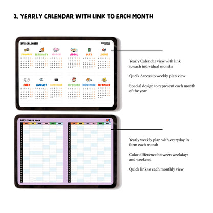 2025 Digital Planner: Kawaii Dream Capsule iPad Journal (B5 Horizontal)