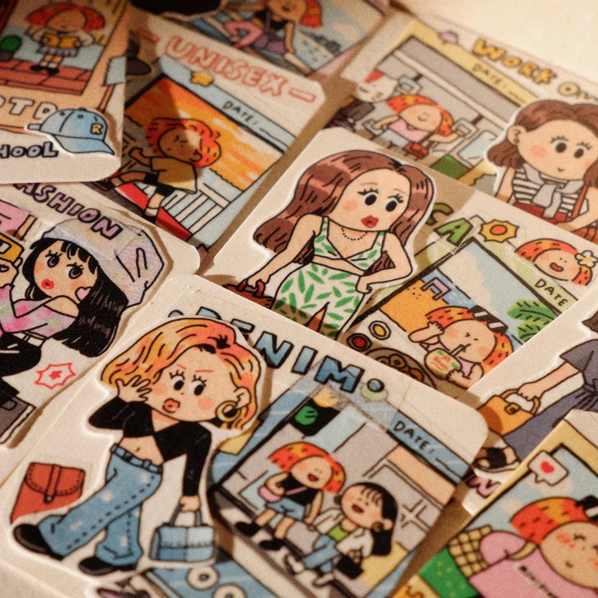 Fashion Girl Stickers: OOTD Planner Stickers, Kawaii Journal (V19)