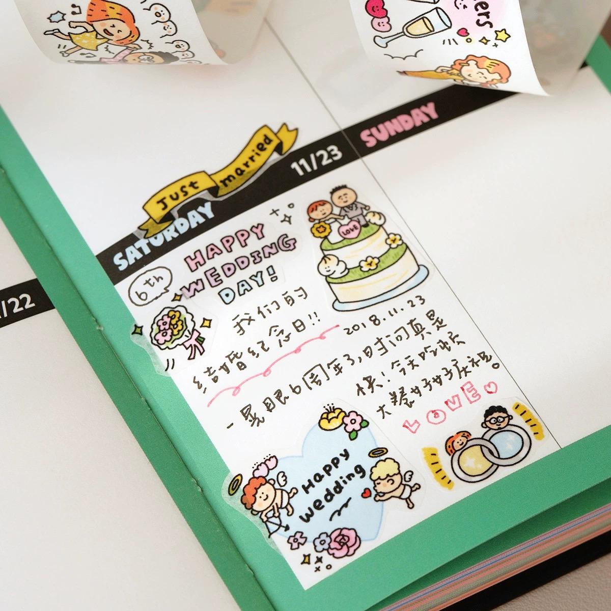 Wedding Day Kawaii Journal Stickers - RiN! Studio