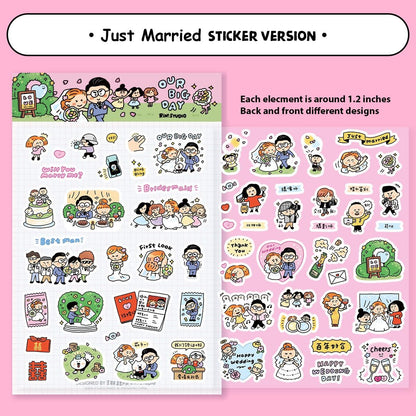 Wedding Day Kawaii Journal Stickers - RiN! Studio