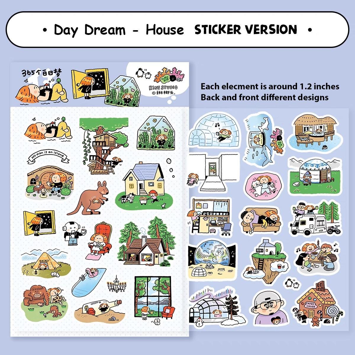 Dream House Stickers, Dream Home Stickers, home sticker, Bullet Journal Stickers, BuJo Stickers, Day Planner Stickers, Cute Stickers V29