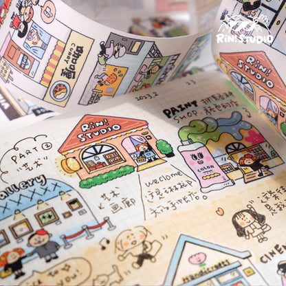 Dream Shop Washi Tape: BuJo Stickers - Vol. 31 by RiN Studio – flat lay for bullet journal spread