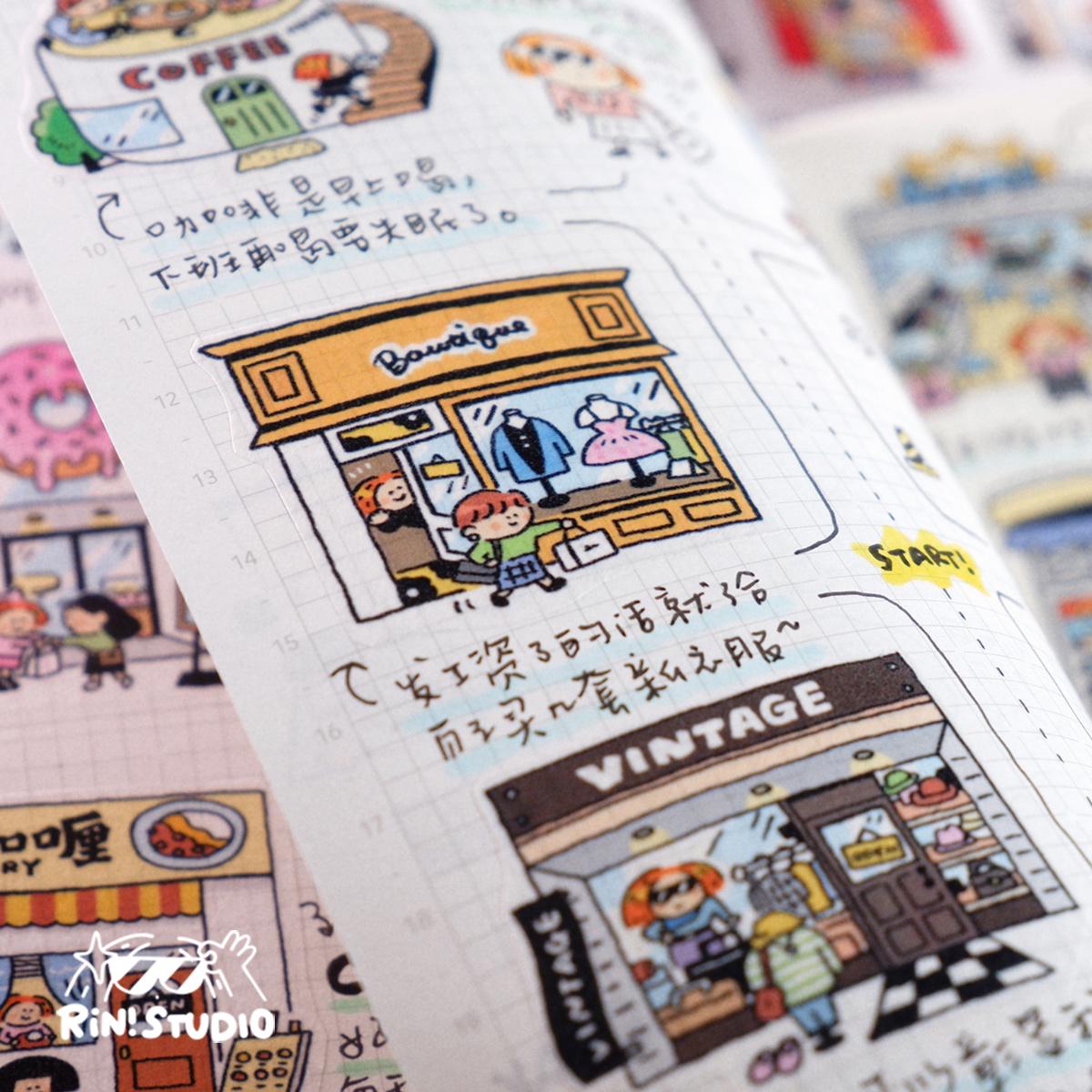 Dream Shop Washi Tape: BuJo Stickers - Vol. 31 by RiN Studio – texture and finish detail