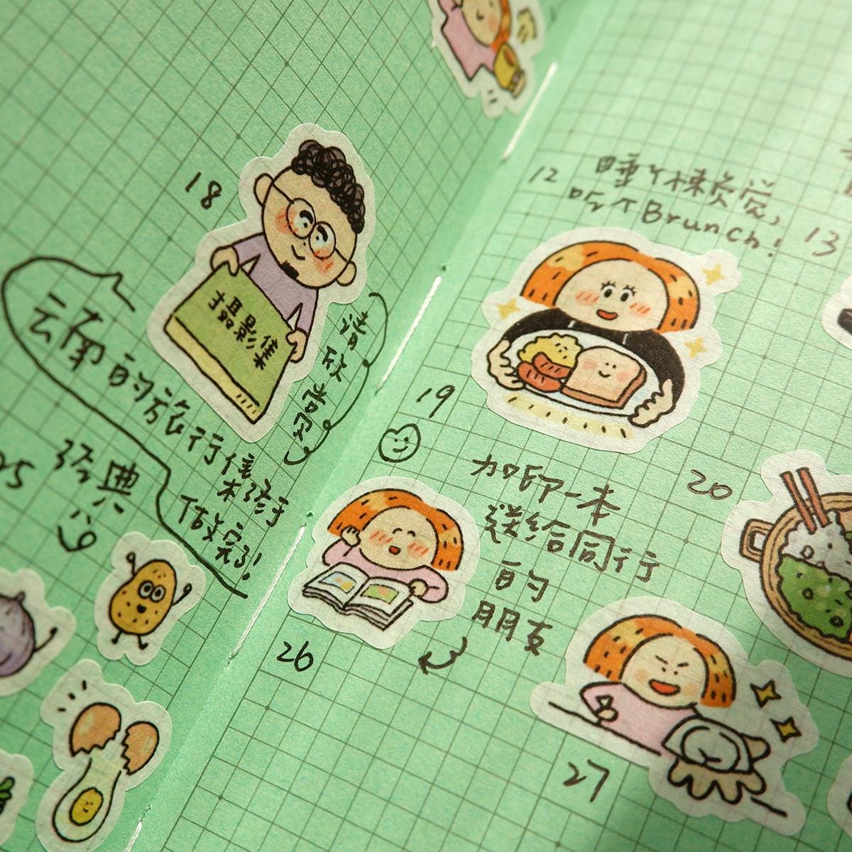 Kawaii Food Stickers: Kitchen & Cooking Journal Stickers V20