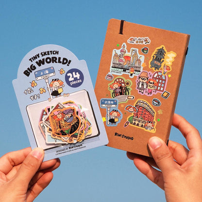 Shanghai Stickers: Kawaii City Journaling Stickers (24 Pieces)