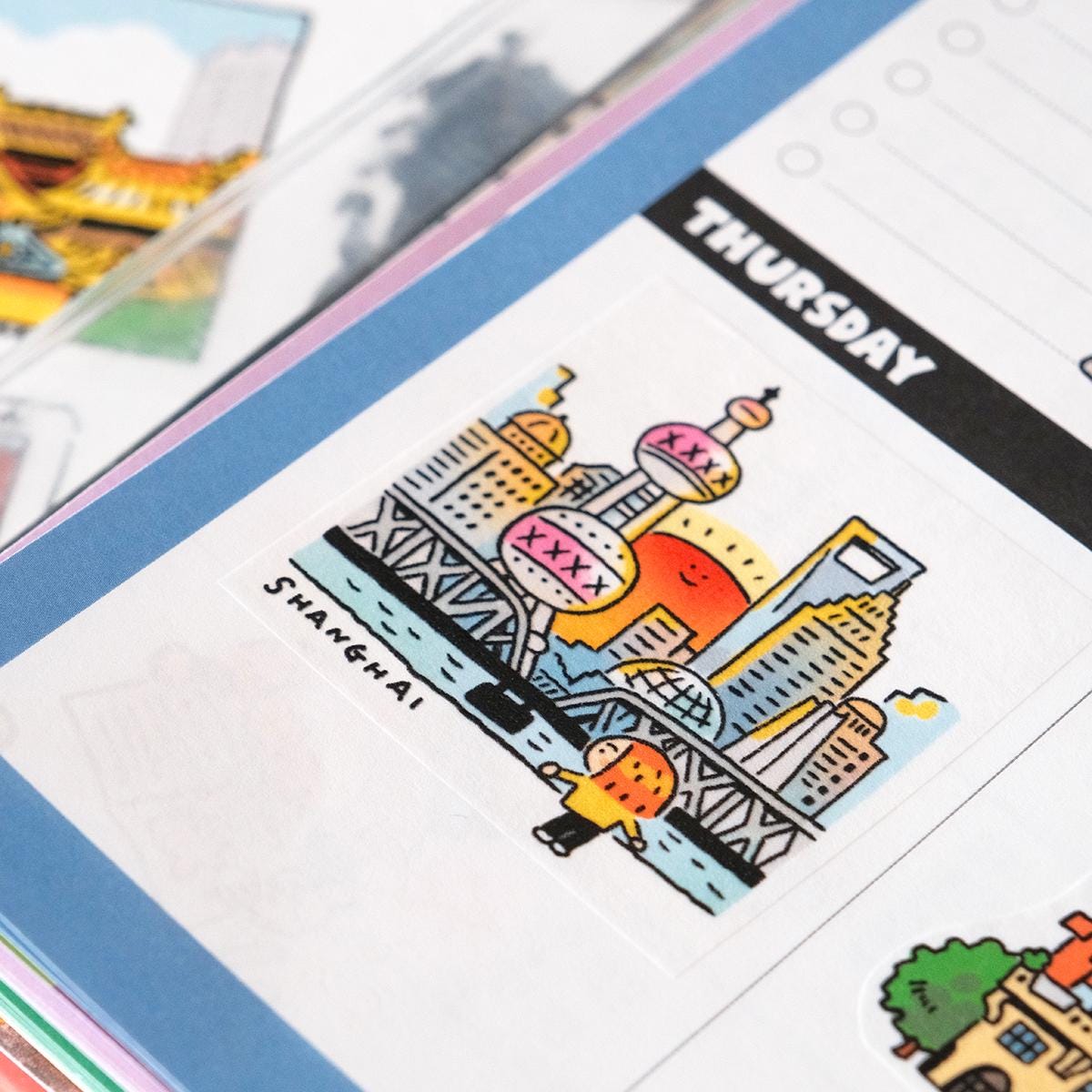 Shanghai City Walk Stickers: Travel Journal Embellishments